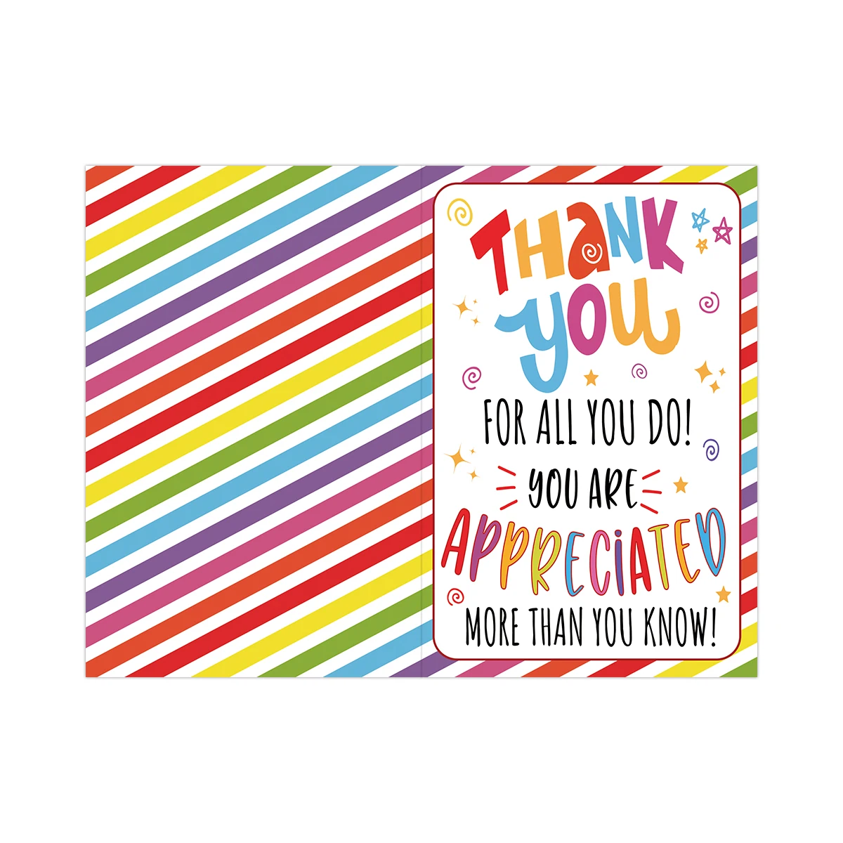 1PC Funny Teacher Appreciation Card,Creative Thank You Teacher Text Pattern Gift Card,The Best Gift For Teachers,Thank You Card