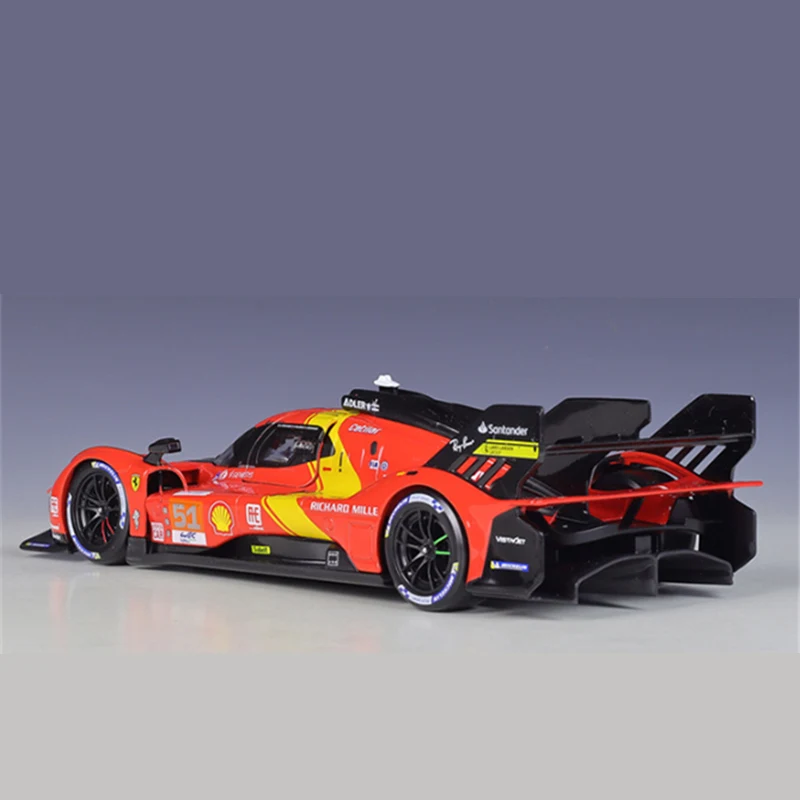1:24 Ferrari 499P 2023 Endurance Race Alloy Track Racing Car Model Diecast Metal Sports Car Vehicles Model Simulation Kids Gift
