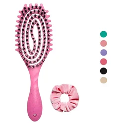 Curl Defining Brush Vented Detangling Wet Hair Brush Hollow Comb Scalp Massage Fast Drying Curly  Straight Hair Styling Tool