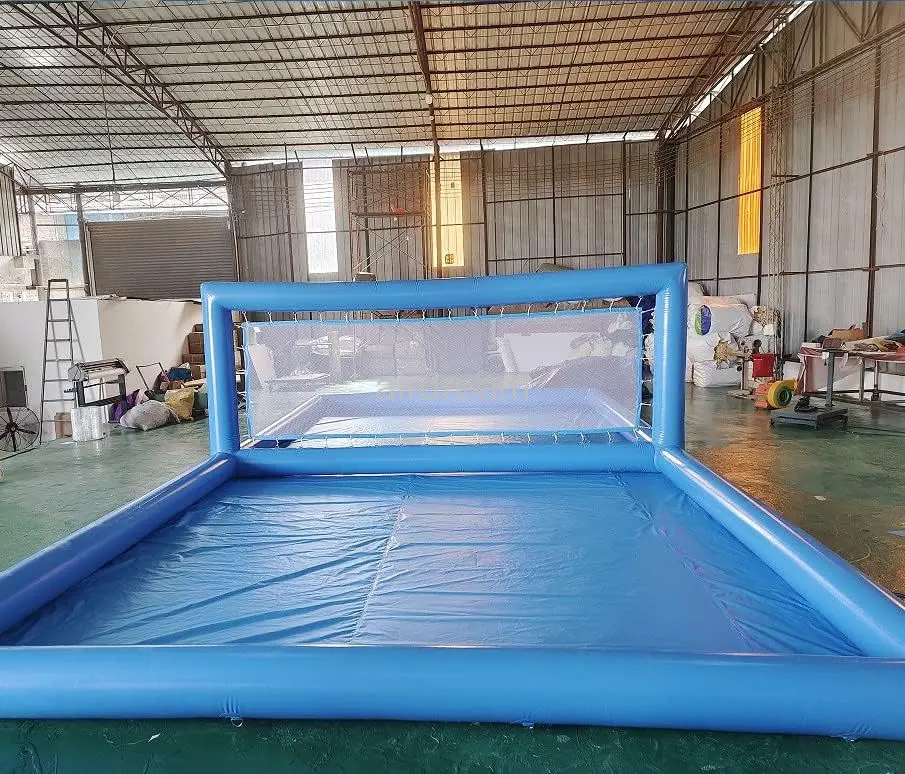 Giant PVC Inflatable Volleyball Court Outdoor Volleyball Pool, Beach Water Volleyball Field for Outdoor Sport Game Pool