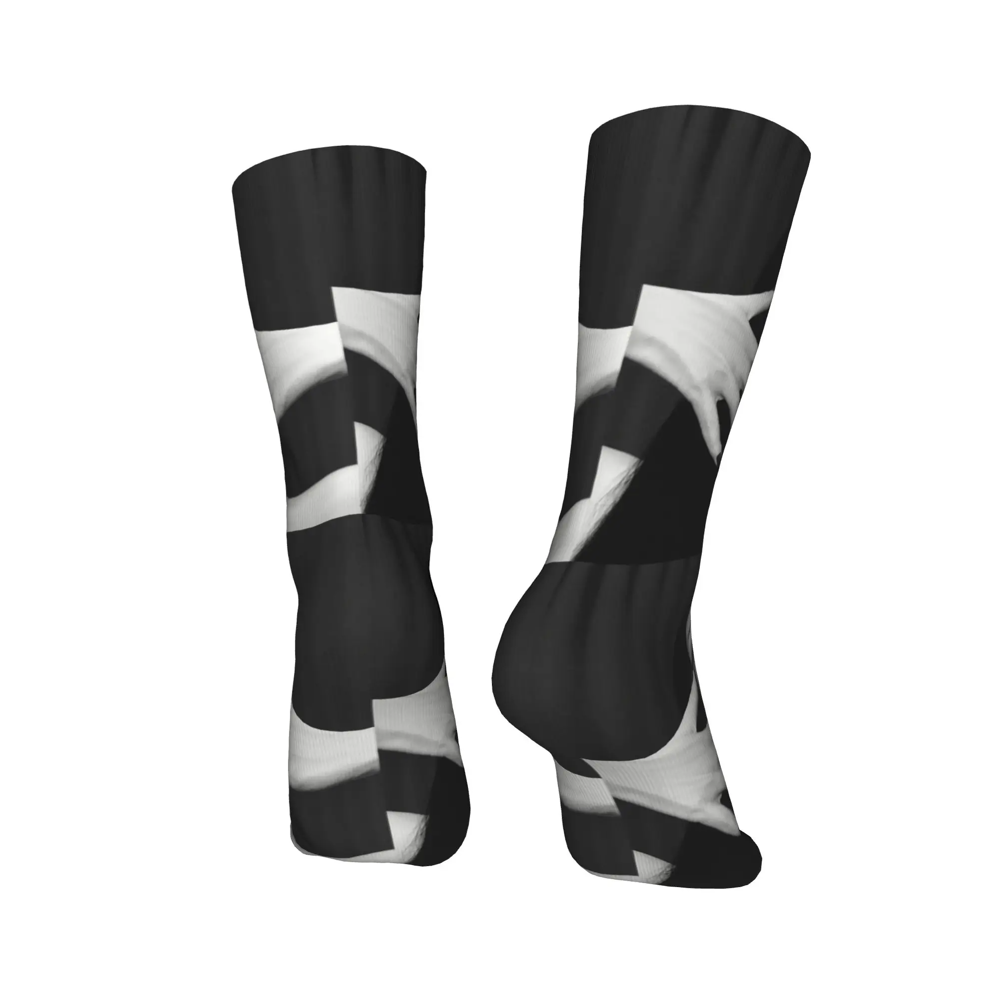 ถุงเท้าลายกราฟิกแฟชั่น Zayn Malik & Jisoos 2025 Eyes Closed ถุงเท้ากันลื่นสำหรับฤดูหนาว ถุงเท้าคู่รักสำหรับเล่นกีฬากลางแจ้ง ถุงเท้านุ่ม