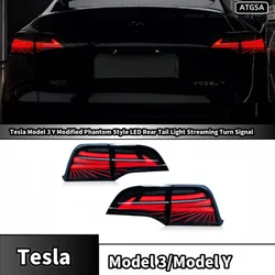 Retrofit taillight Phantom style LED rear taillight flow turn signal auto parts with for Tesla Model 3y taillight components