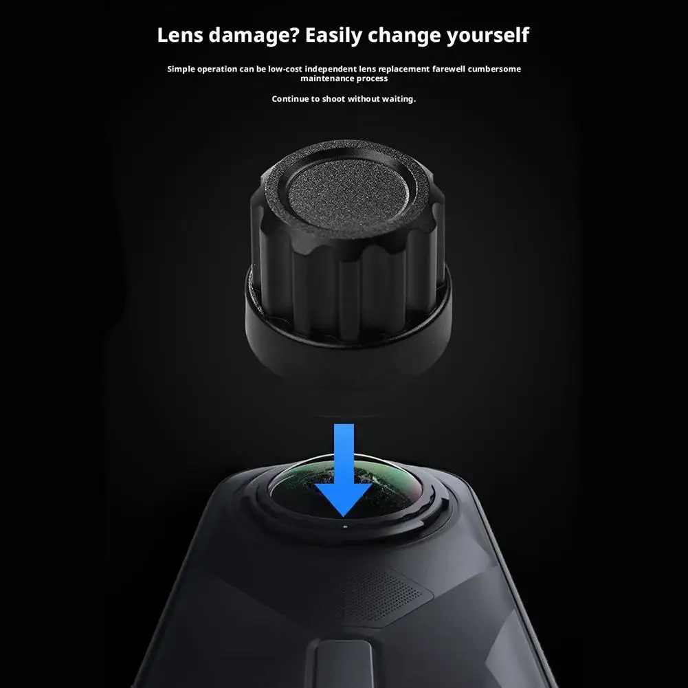 For Insta360 X5 Detachable Lens Set HD Optical Replacement Accessories for Action Camera Lens Repair and Upgrade