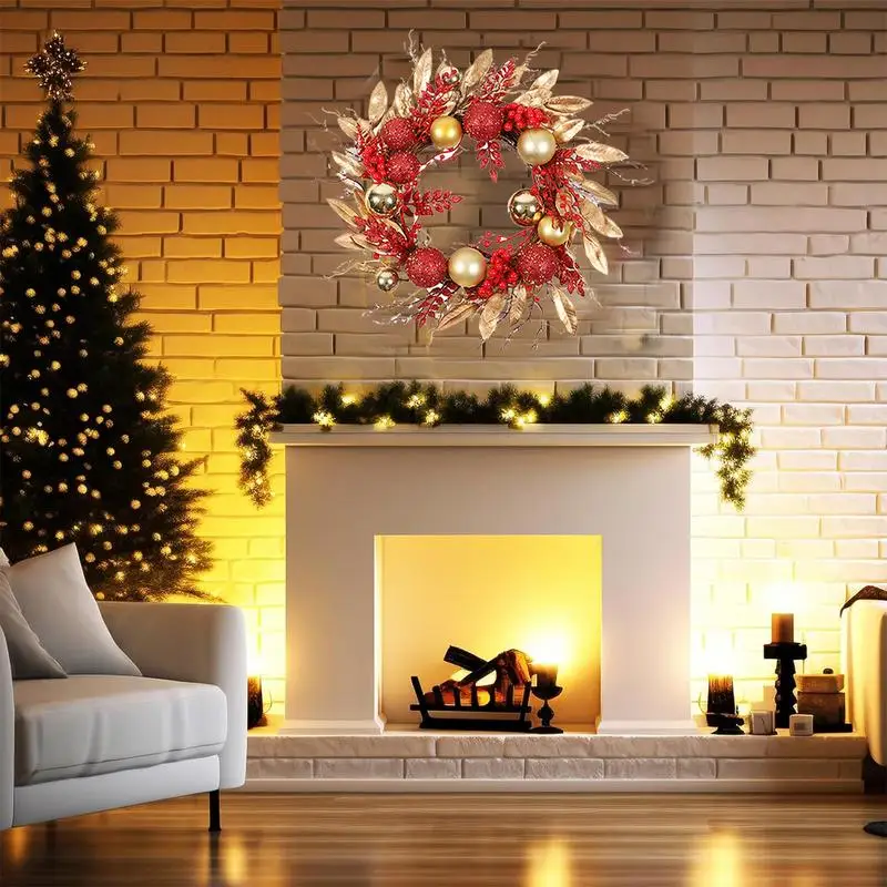 

Christmas Wreath Decorations Holiday Wreaths With Ball And Berry Artificial Holiday Wreath Christmas Wreaths Decor For Outdoor