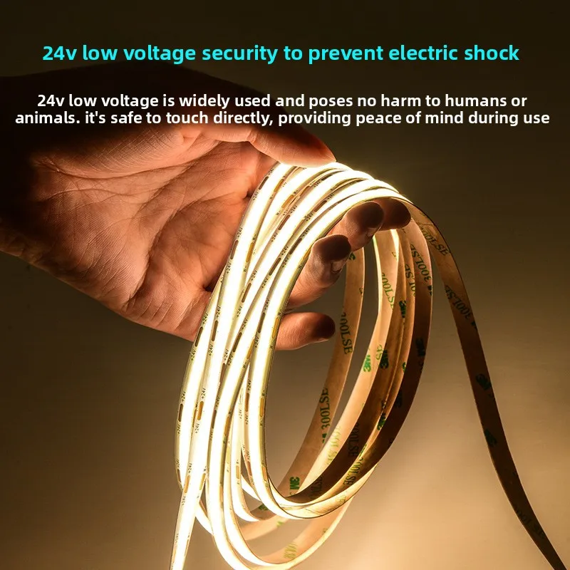 Luz cob de baixa tensão com faixa de luz led, dedo de exibição alto para sala de estar doméstica sem luz de linha de área escura