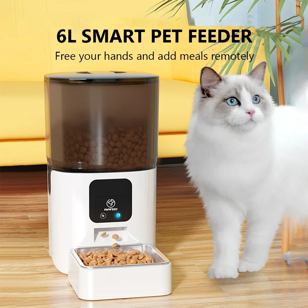 APP Control 5G WiFi Smart Pet Feeder 1080P HD Camera Double Stainless Bowl Cat Dog Automatic Pet Feeder With Camera