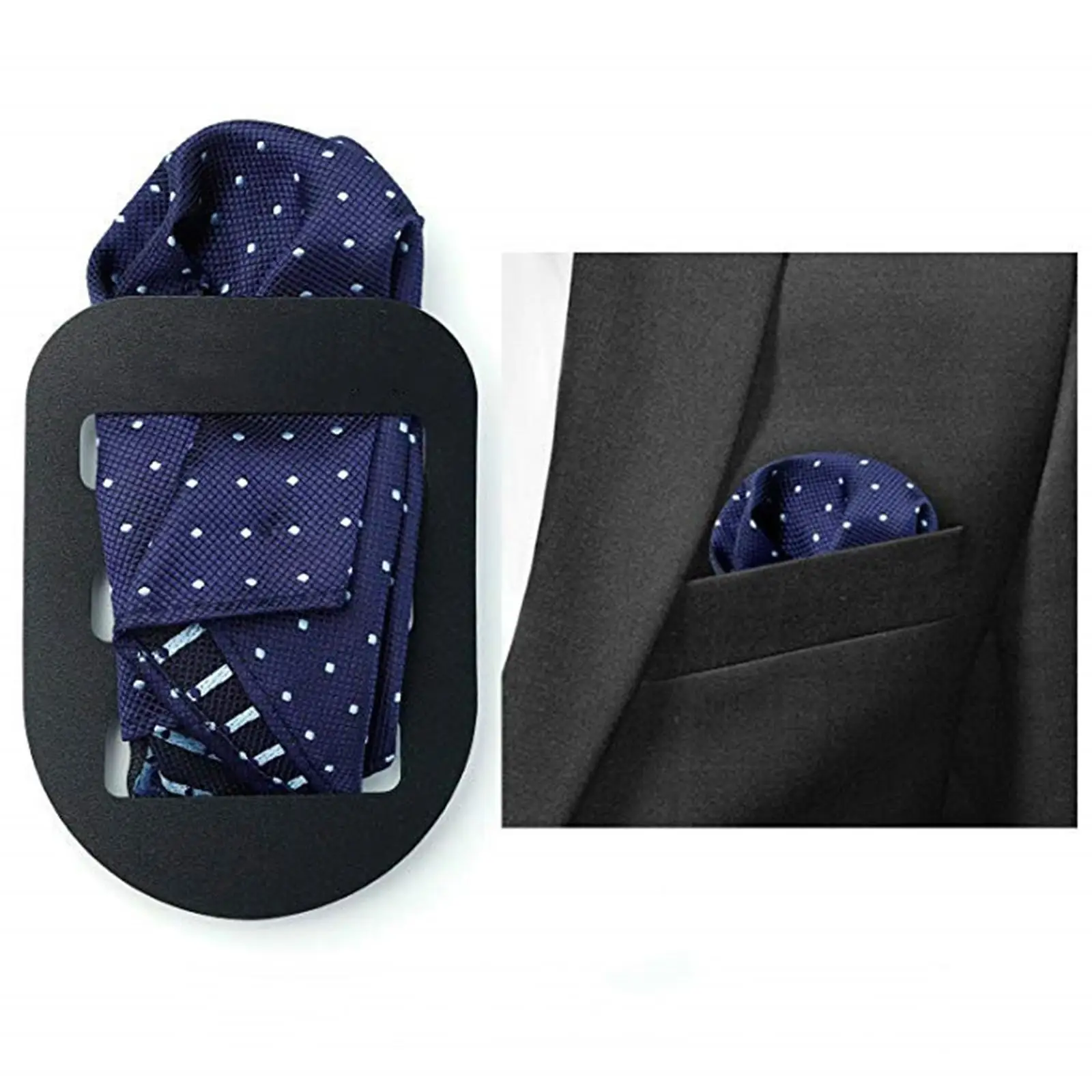 Men Suit Pocket Square Holder with Clip Board Handkerchief Fixed Organizer Thin Lightweight Storage for Dress Jacket
