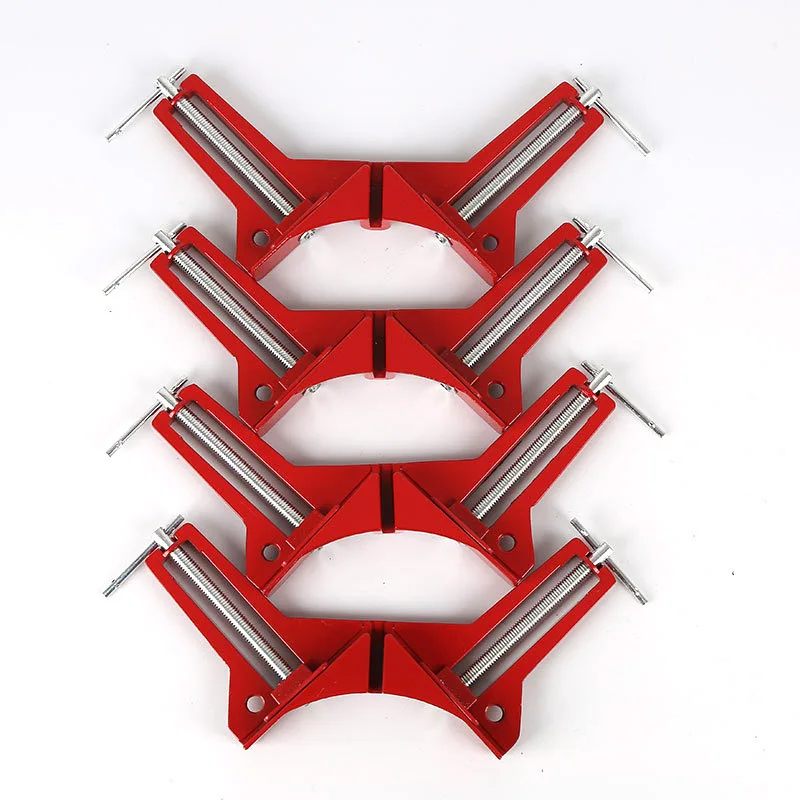 

U50 1 2 4pcs 4 inch 90 Degrees Angle Clamp Right Angle Woodworking Frame Clamp DIY Glass Clamps Corner Holder Woodworking Hand