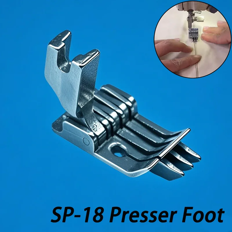 SP-18 Right Three Edge Guide Presser Foot For Industrial Single Needle Straight Lockstitch Sewing Machine Parts 0.3 0.6 1.0