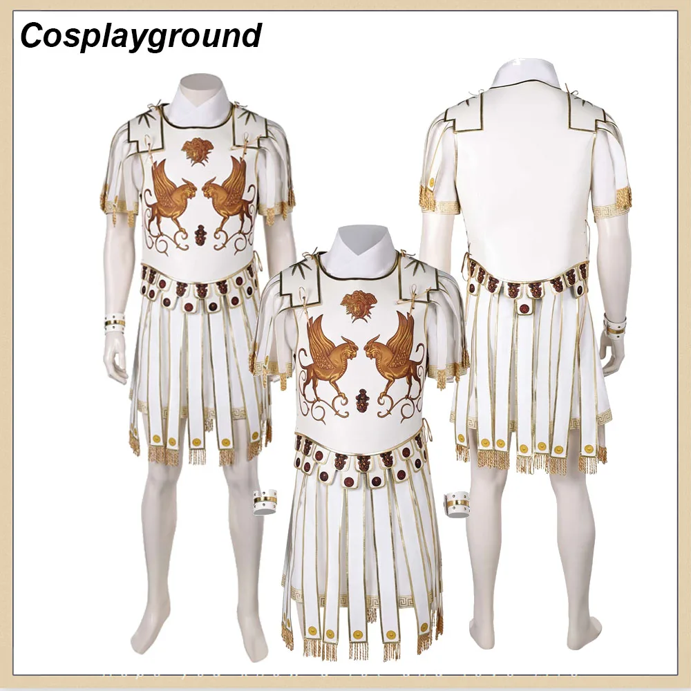 Adult Men Medieval Marcus Cosplay Fantasy Suit Gladiator Disguise Costume Battle Vest Belt Outfits Halloween Carnival Party