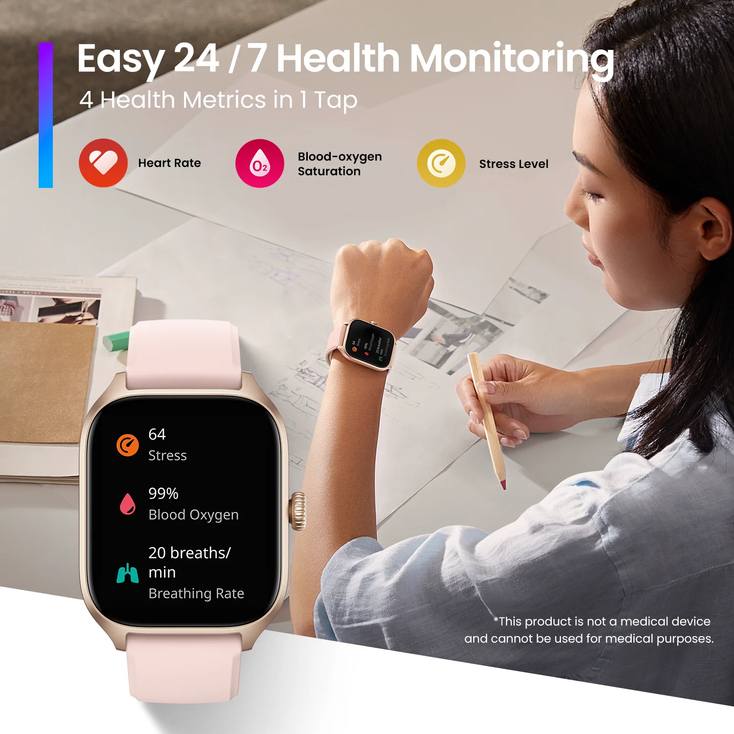 New Amazfit GTS 4 GTS4 43mm Smartwatch Dual-band Positioning 24/7 Health Management 150 Sports Modes Smart Watch For Android IOS