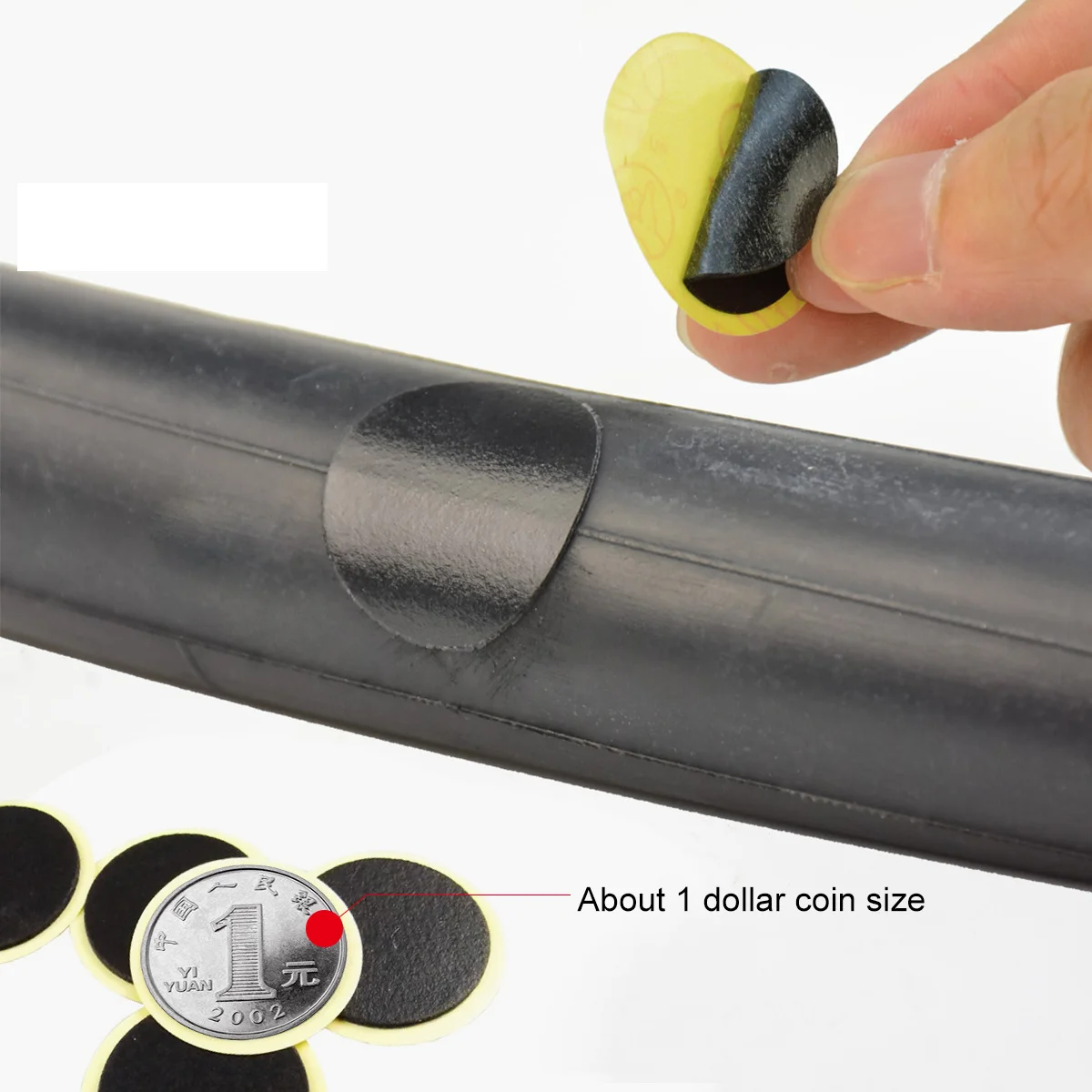 1 مجموعة المحمولة طقم تصليح إطارات الدراجة بقع مطاطية ذاتية اللصق لا الغراء اللازمة لراكبي الدراجات على الطريق لوازم إصلاح إطارات الدراجة