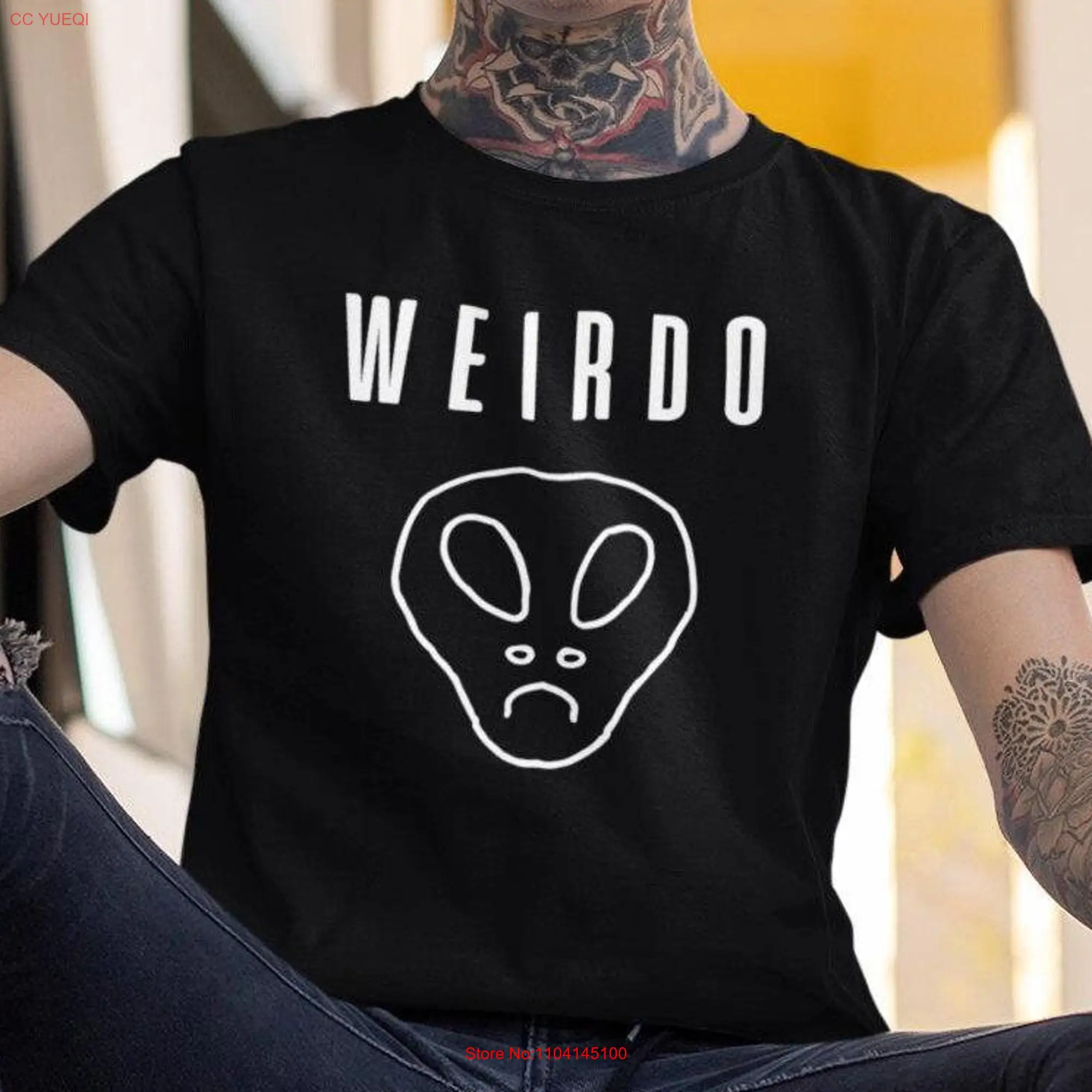 Minimal Funny Weirdo Alien T Shirt Alternative Clothing Ideas long or short sleeves