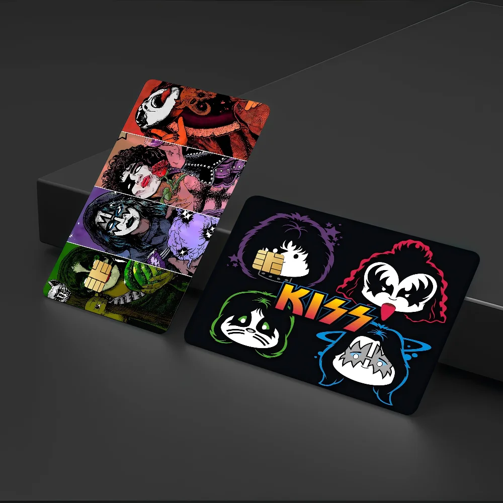 Retro-KISS Rock Band Fashion Matte Gold Silver Black Matte Film Skin Sticker Tape For Bank Credit Debit Card view 2