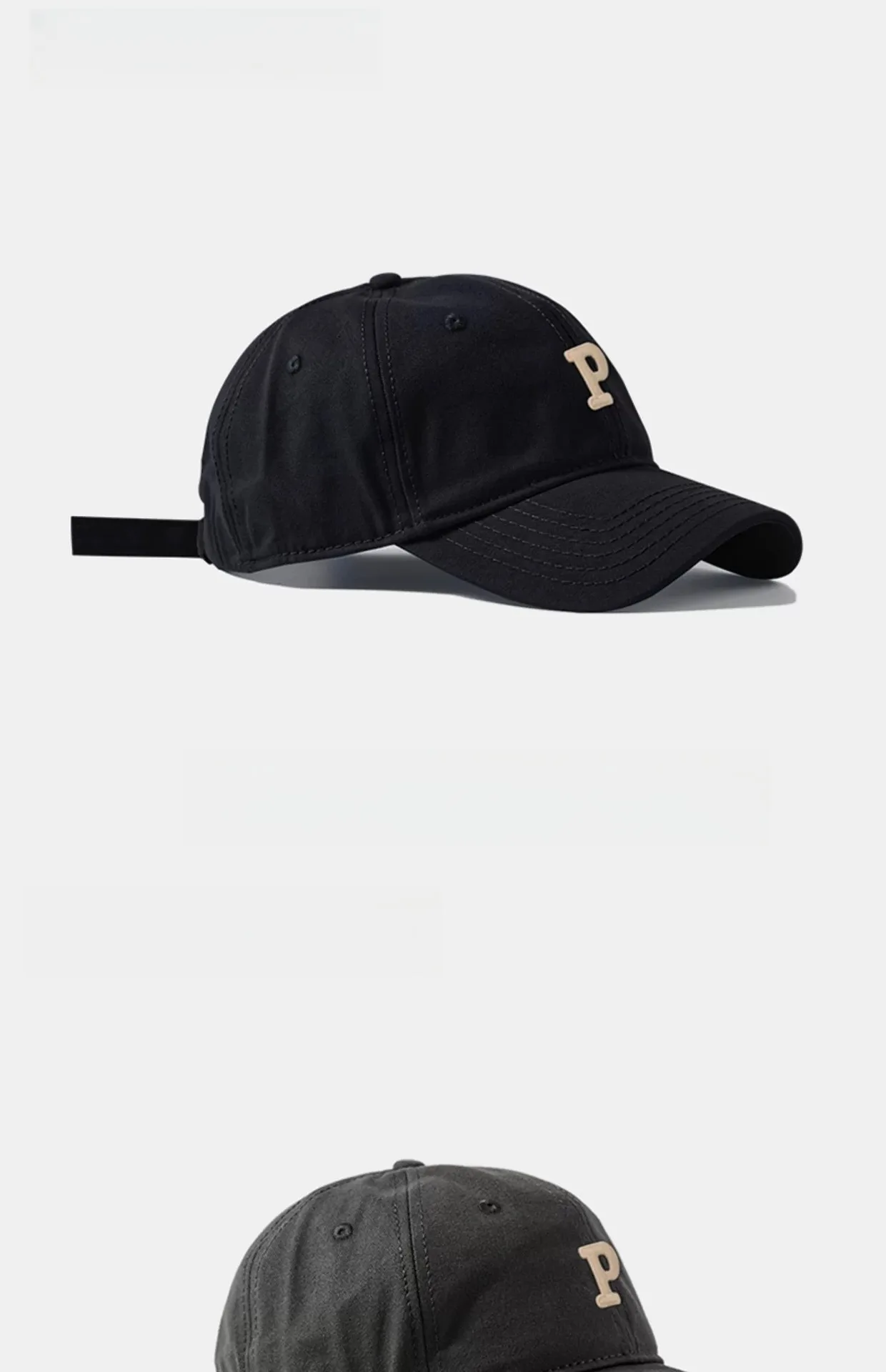 Mode P Brief Baseball Caps Männlich Große Größe 60 cm 63 cm Snapback Hüte Weibliche Ins Flut Weiche Top Große kopfumfang Sonnenhut – Detail 8