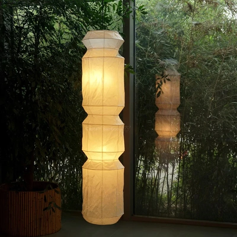 Noguchi Retro Paper Pendnat Lamps Japanese Wabi Sabi Style Teahouse Zen Living Room Loft Coffee Shop Indoor Hanging Chandeliers