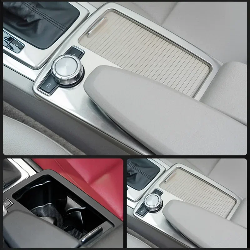 Car Console Gearshift Frame Decorative Cover Trim For Mercedes Benz C Class W204 2011-13 Carbon Fiber Color Interior Accessories