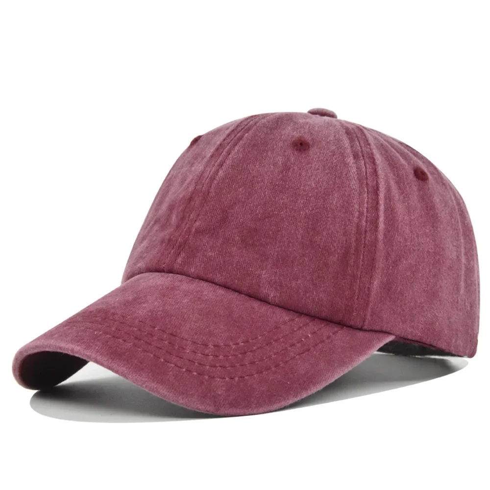 Berretto da baseball in cotone lavato uomo donna cappello snapback berretti hip-hop vintage tinta unita cappello papà osso Casquette sport casual all'aria aperta