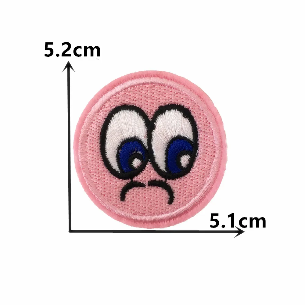 Multiple styles of cute smiling face embroidery patterns hot melt adhesive tape stickers DIY decorative clothing accessories