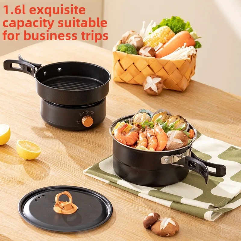 

110V Overseas America, Japan, Canada Folding Portable Storage Travel Split Electric Cooking Pot Small Electric Hot Pot
