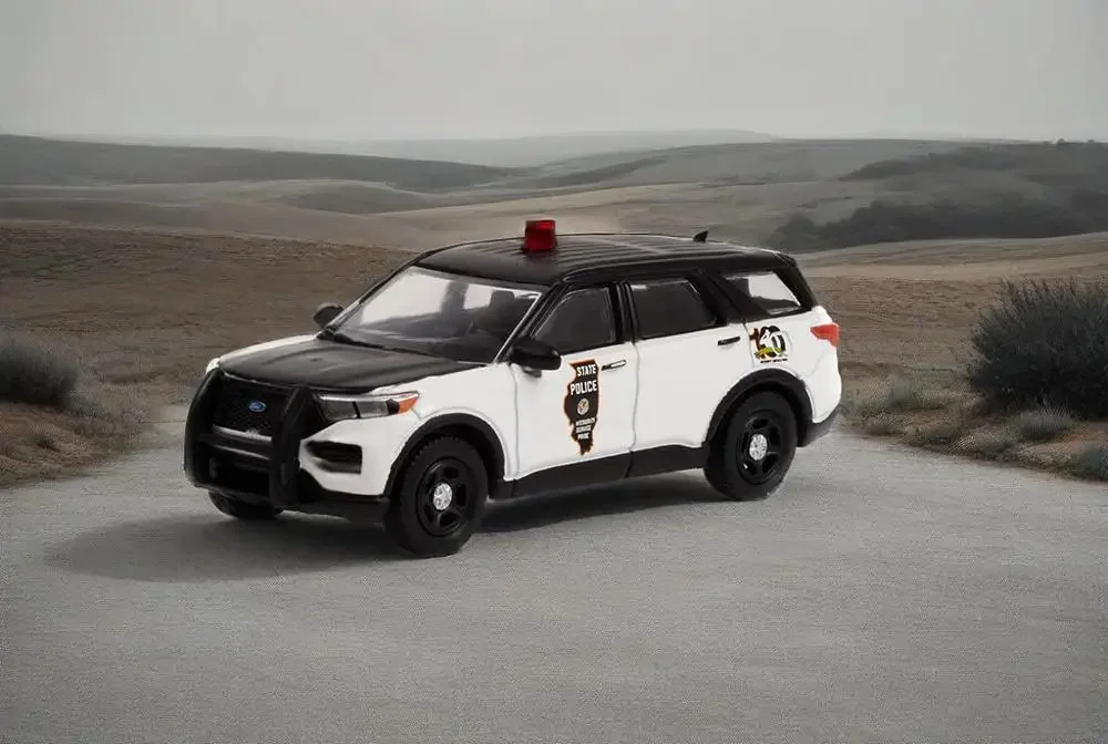 

GreenLight 1:64 2022, полицейский перехватчик, утилита, имитация сплава, модель микроавтомобиля, коллекция украшений, игрушечный автомобиль в подарок