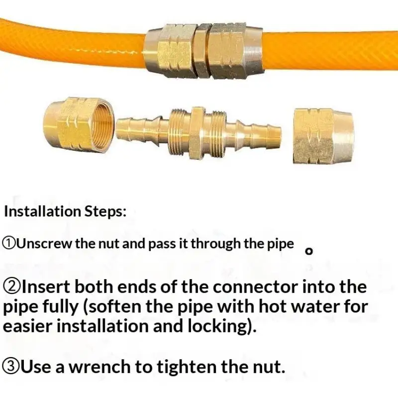 Spray Pipe Joint Non Pressure Pipe Spray Machine High-Pressure Leakage Quick Repair Water Outlet Pipe Fittings Pipe Copper Join