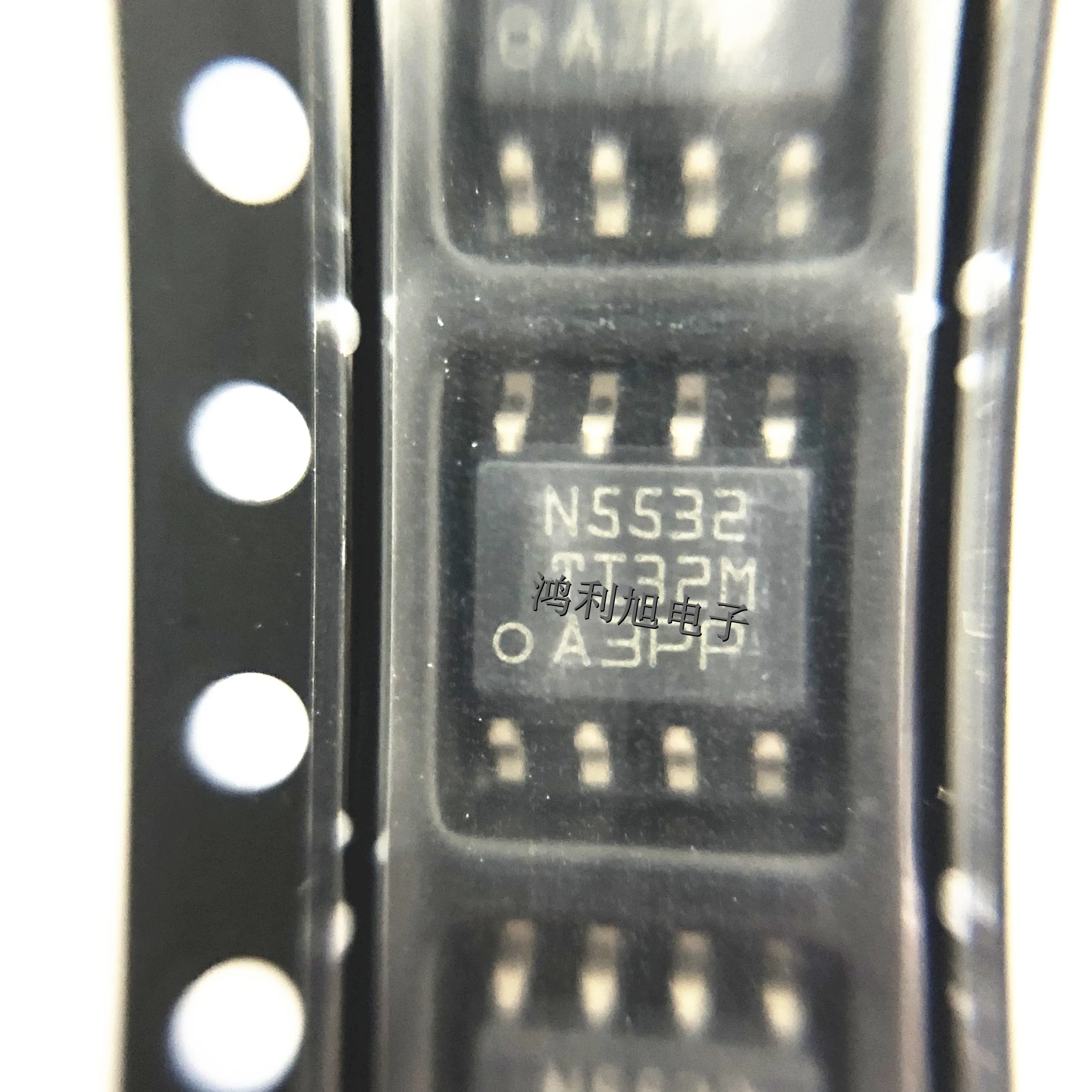 การทำเครื่องหมาย NE5532DR 10ชิ้น/ล็อต: แอมพลิฟายเออร์เสียงต่ำแบบ NE5532 Op Amp ± 15V 8-PIN SOIC T/R