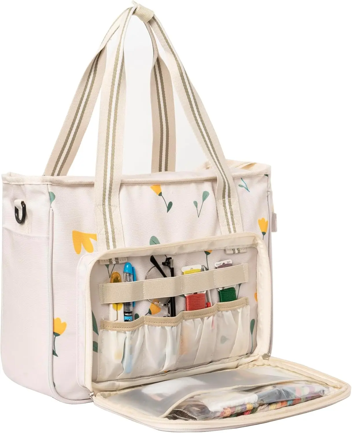 

Embroidery Kits Storage Bag, Portable Craft Carry Case for Sewing Supplies and Projects (Bag Only)