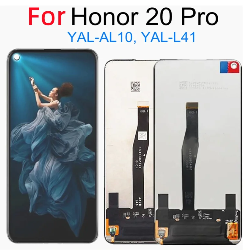 

6.26" For Huawei Honor 20 Pro YAL-AL10 YAL-L41 LCD Display Touch Screen Digitizer Assembly