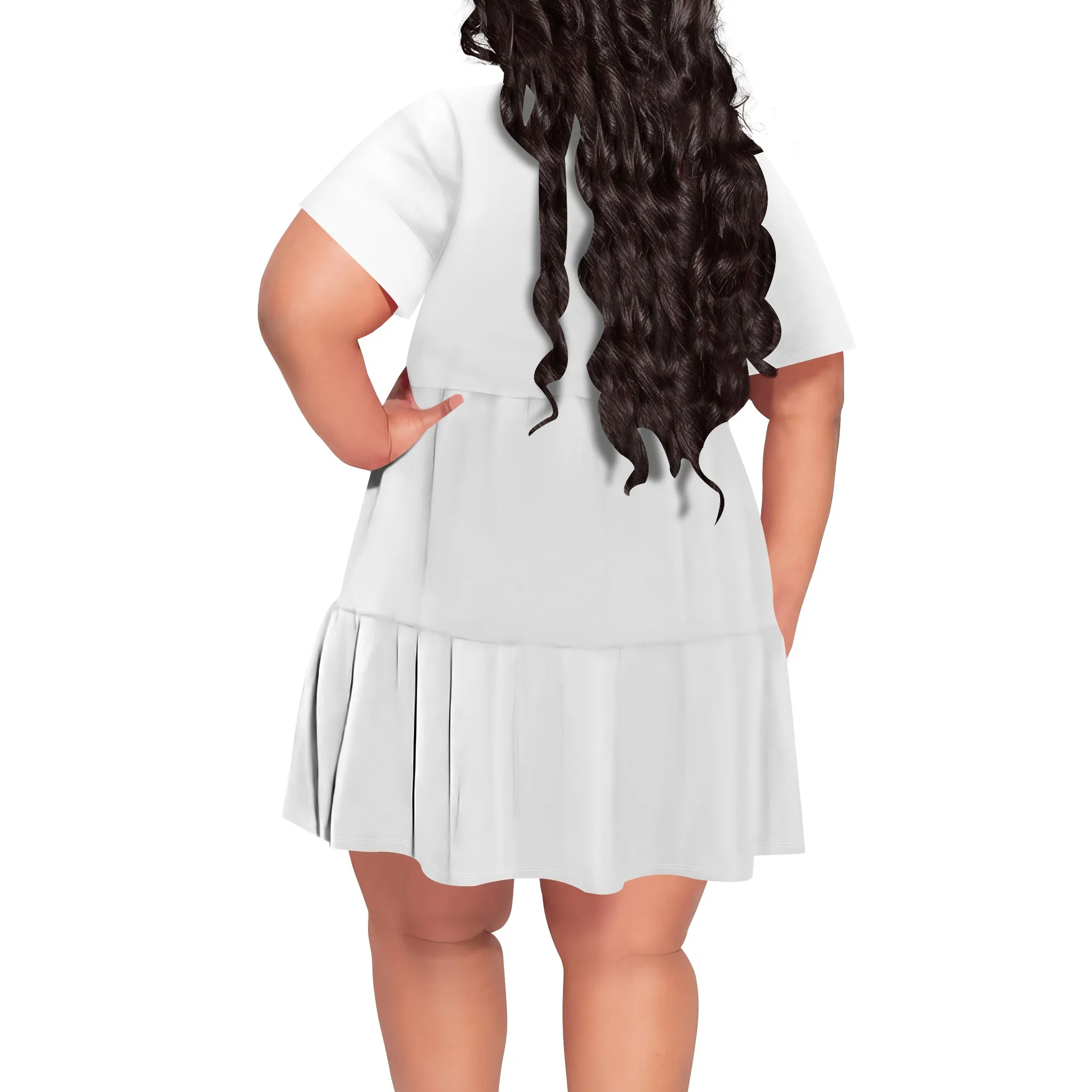 

Plus Size Dresses for Curvy Women Casual V-Neck Flowy Loose Wrinkled Sundress Camouflage Knee Length Maxi Dress
