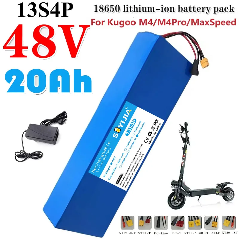 

48V 13S4P 20Ah Vehicle Lithium Ion Battery with BMS Protection System, for Cool M4/M4Pro/MaxSpeed ​​series Batteries.
