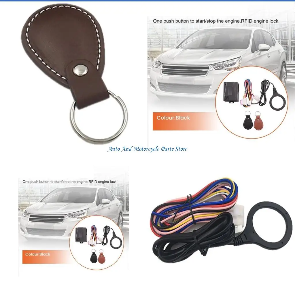 P9FD Intelligent Car Engine Immobilizer Anti Theft Alarm System With Touch Start Stop Button For 12V Vehicles