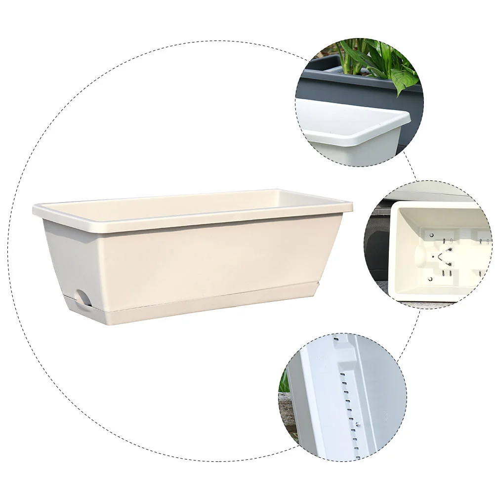 Plastic Vegetable Pot Plants Planter Boxes Outdoor Pots Seedling Indoor Rectangular Planting Garden Breathable