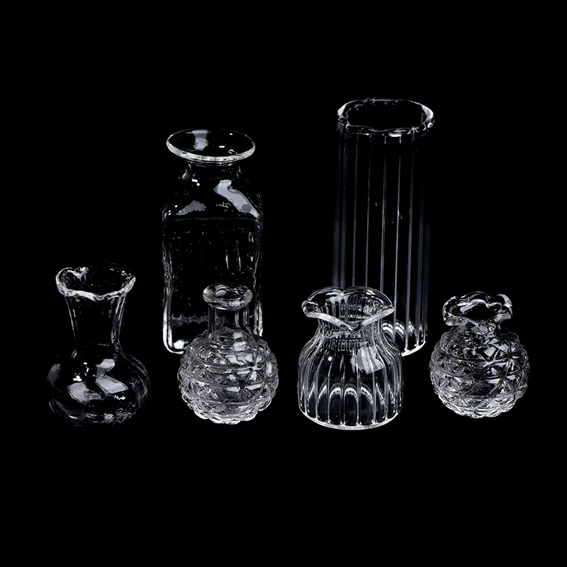 1:12 Dollhouse Miniature Flowerpot Vase Glass Basin DIY Furniture Toys
