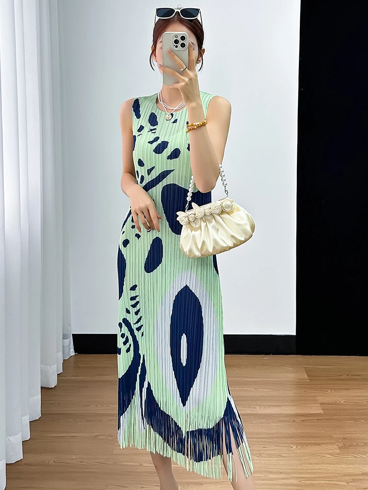 casual-summer-2025-folded-hem-svel-round-ne-fairy-sle-faionable-pattern-printed-dr-tassel-women's-clothing