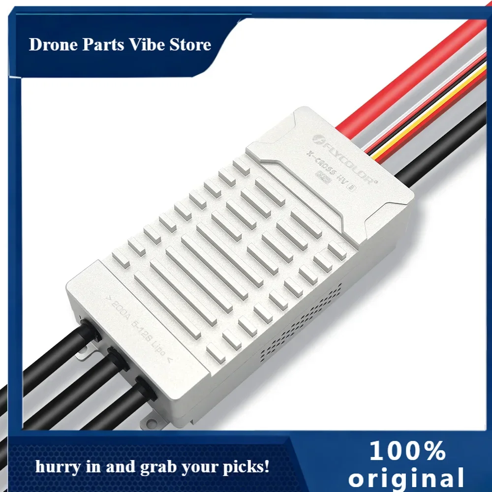 

APFlycolor 200A ESC Brushless X-Cross HV3 PRO 5-12S ARM 32-битный без BEC для радиоуправляемых моделей