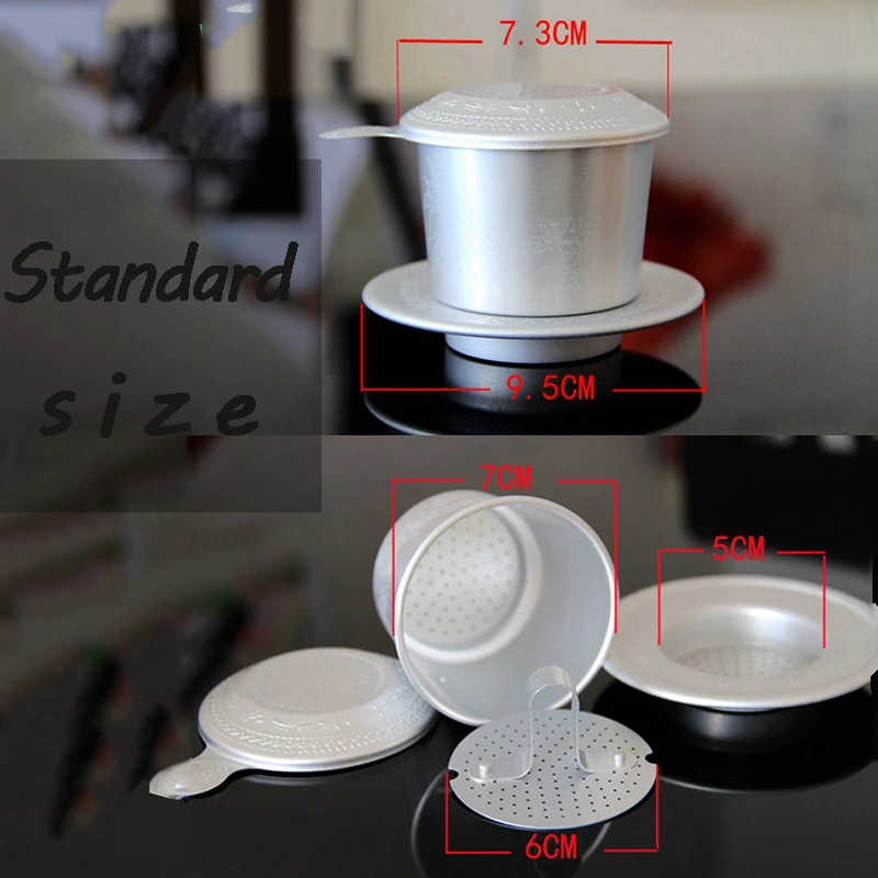 Portable Aluminum Vietnam Coffee Dripper Filter Coffee Maker High-Quality Refined Drip Zhongyuan Ice Coffee Filter Pot Tools