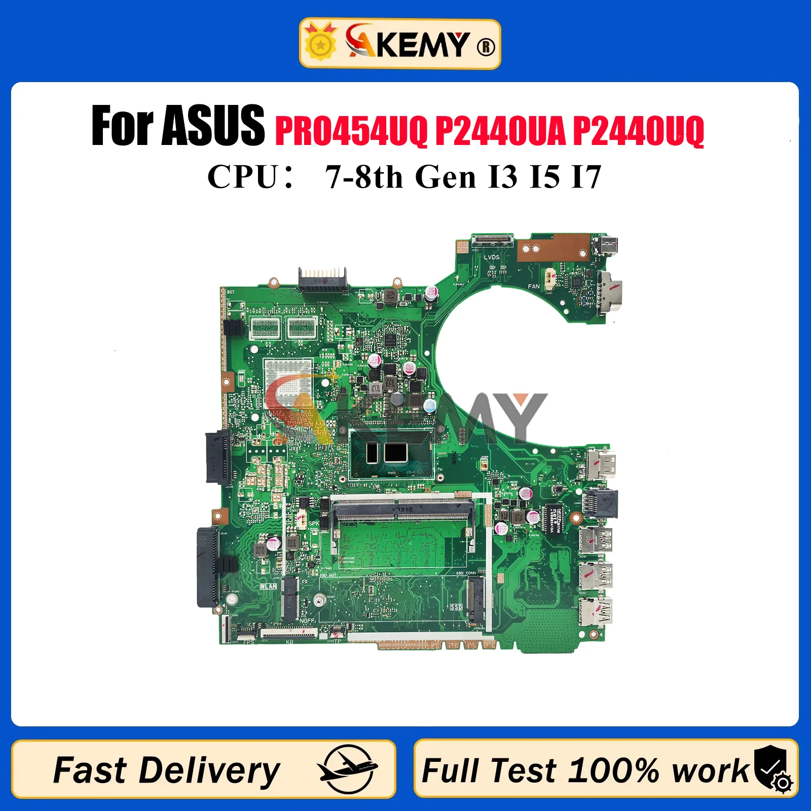 

P2440UA Laptop Motherboard For ASUS ProArt P2440U PRO454UQ P2440UA P2440UQ P2440UF Mainboard With I3 I5 I7 CPU 100% tests OK stk
