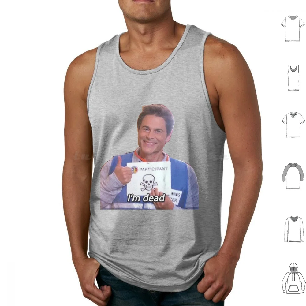 Chris Traeger-I'm Dead Tank Tops Vest Sleeveless Parks And Rec Parks And Recreation Parks Rec Recreation Chris Traeger Chris