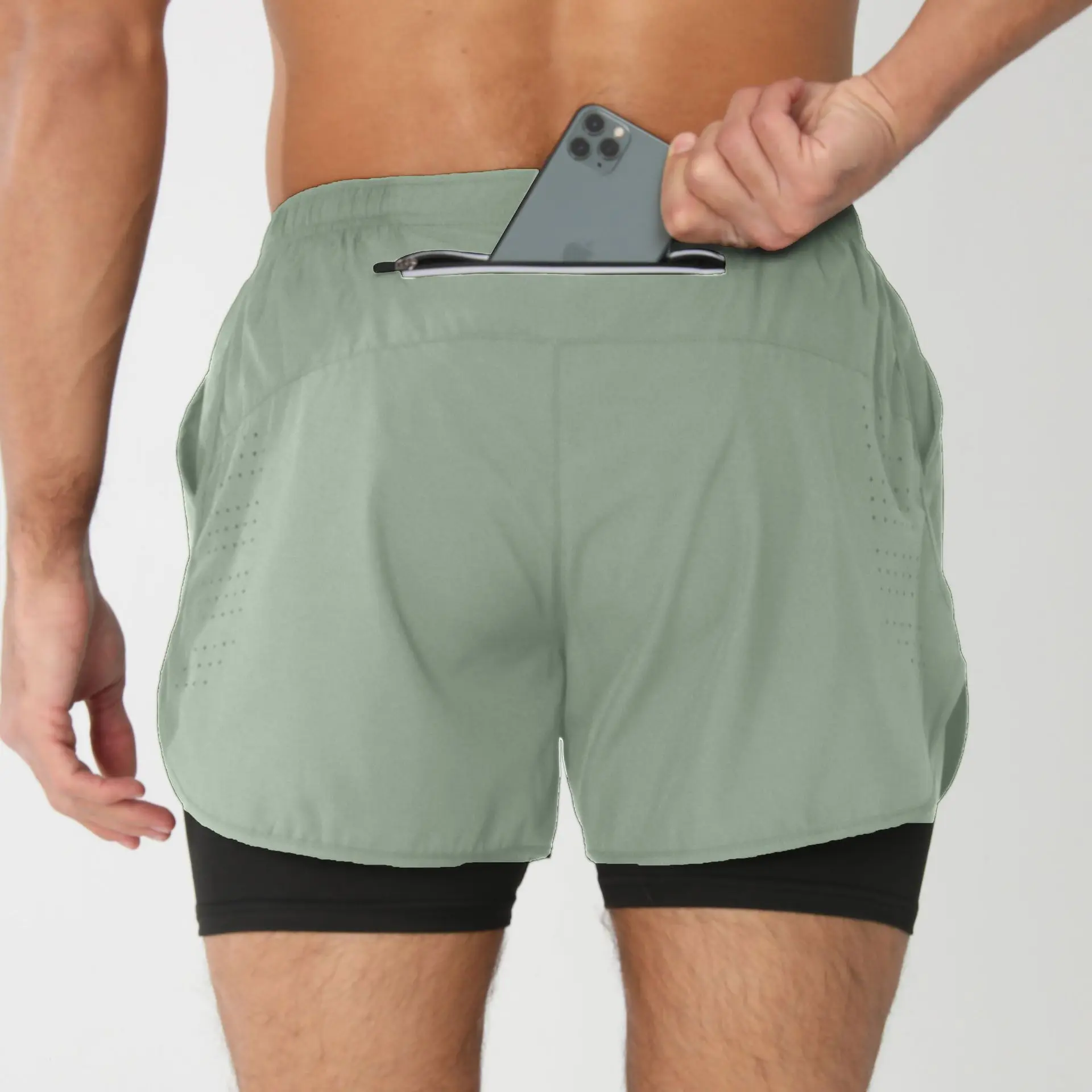 Shorts de course pour homme, pantalons de sport pour la gym et le fitness, shorts d'entraînement à s