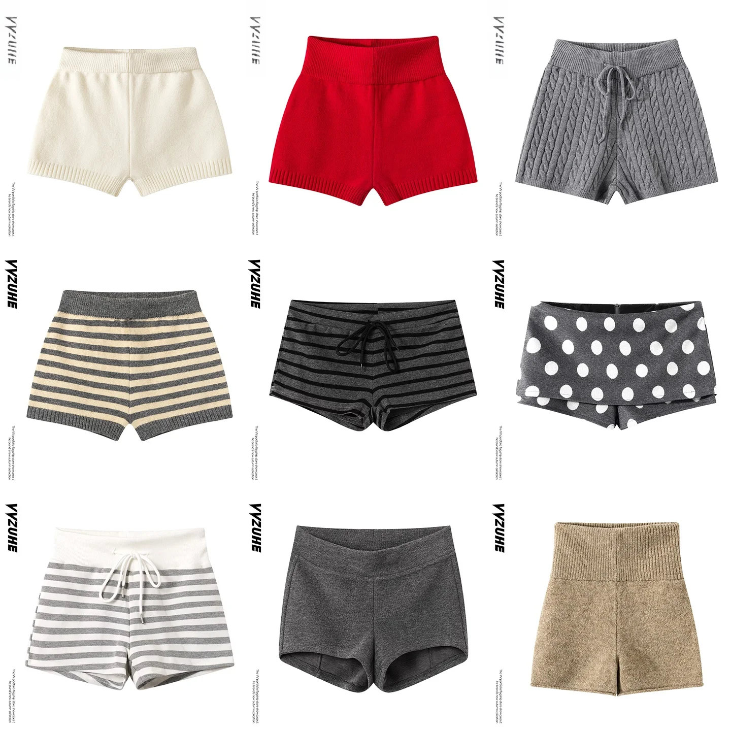 High Waist Slimming Short Pants Women's Fashionable Striped Polka Dot Base Layer Casual High Waist Underwear Summer Shorts
