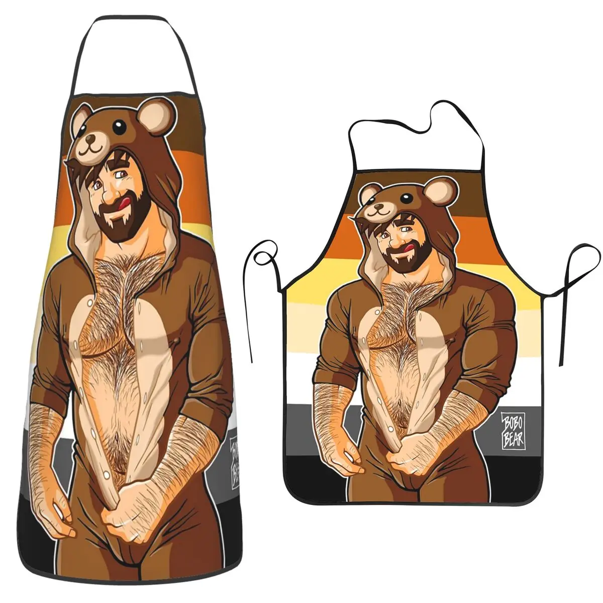 

Адам любит плюшевые мишки-фартук «Bear Pride» шеф-повар Кулинария Столик без рукавов Нагрудник для уборки кухни