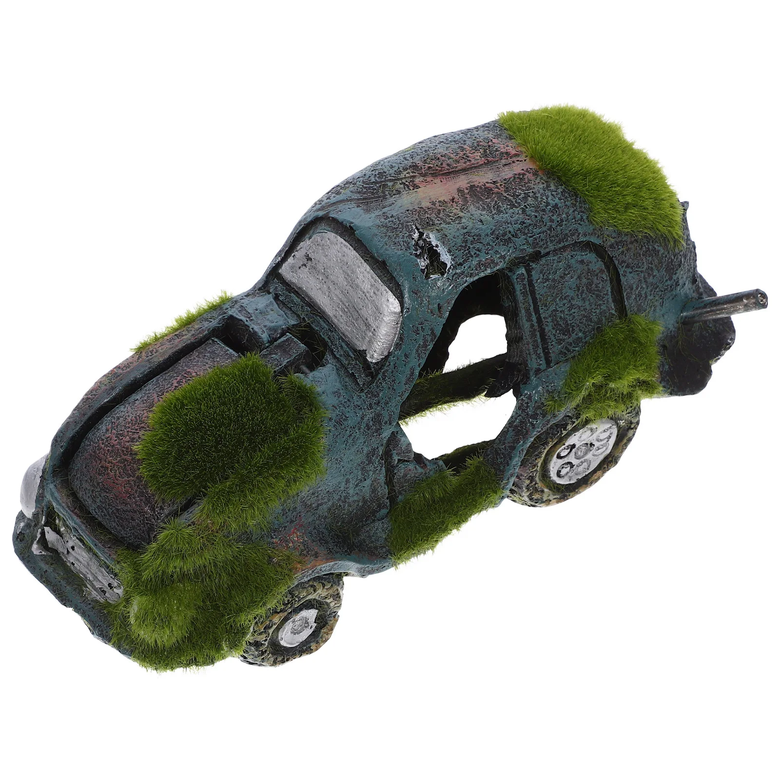 

Fish Tank Ornament Car Shape Resin Handicraft Decoration for Aquarium Underwater Scene Landscape Habitat Natural Breath Additive