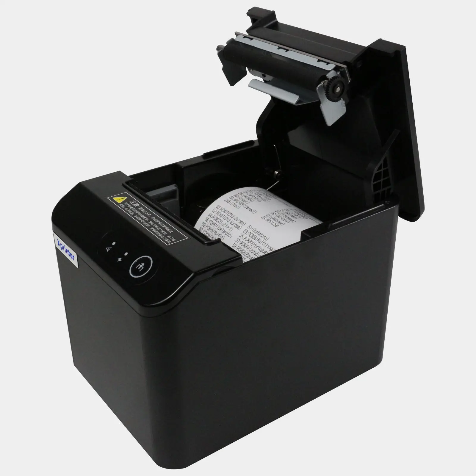 طابعة Xprinter الاقتصادية Xp-T80Q USB + LAN قطع تلقائي 80 مم طباعة POS للمطبخ والمطاعم طابعة الإيصالات الحرارية