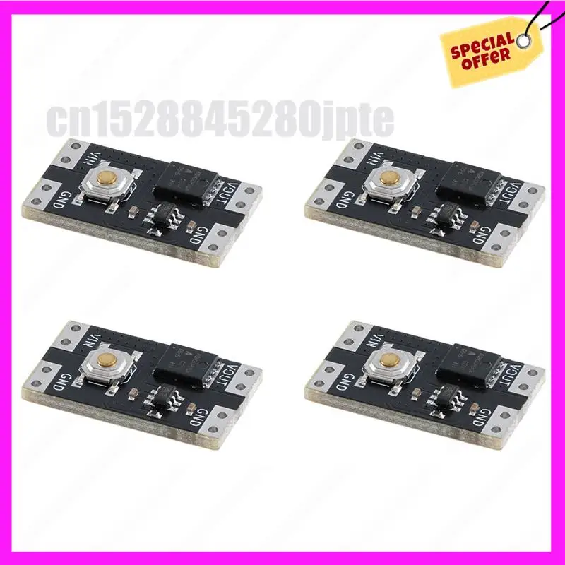 

-ABUB 4Pcs XL-10AL Single Bond Button Bistable Mini One Key Switch Module 3.5-5.4V 300Na Load 10A Low Power
