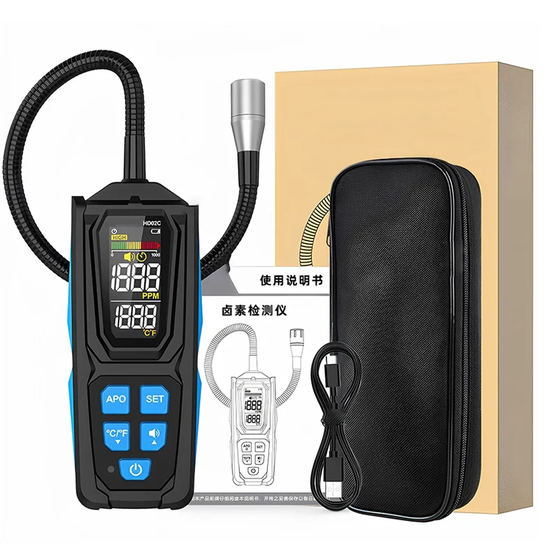 【OFF SHELF】Refrigerant Leak Detector HD02 Air Conditioner Fluorine Leak Detection Freon Halogen Detector