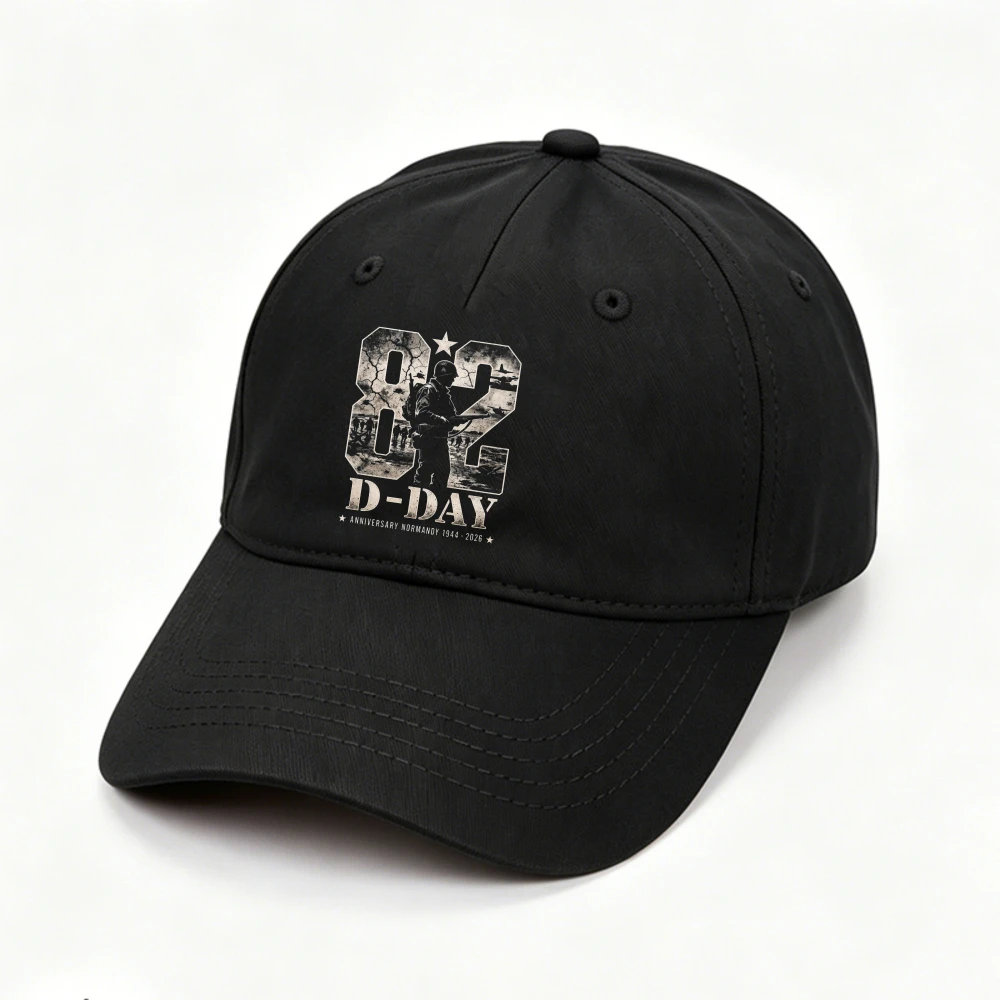 D‑Day 82nd Anniversary 1944‑2026 Normandy Soldier Vintage Baseball Cap Summer Hip Hop Sun Hat Adjustable for Men Women Outdoor