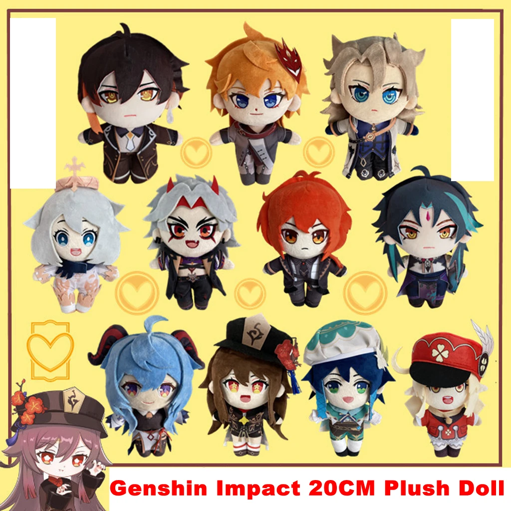 

Anime Cartoon Doll Game Genshin Impact Cosplay Plush Pillow Hilichurl Beelzebul Kazuha Childe Ganyu Soft Toy Halloween Kids Gift