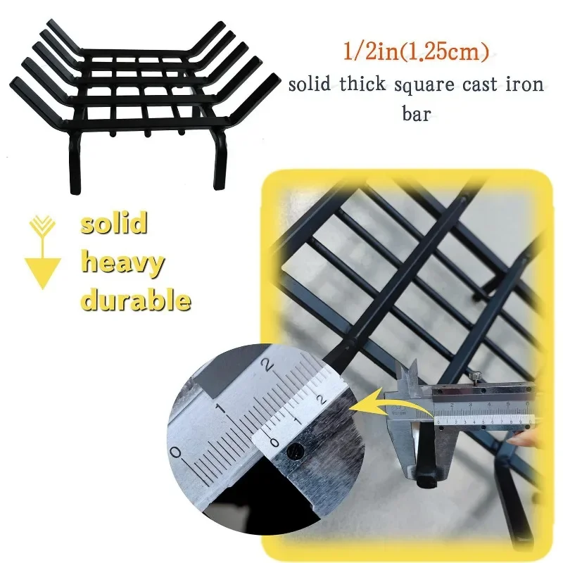 Storage and Finishing Firewood Chassis Simple Wrought Iron Fireplace Fire Rack High Temperature Resistant Wood Storage Rack