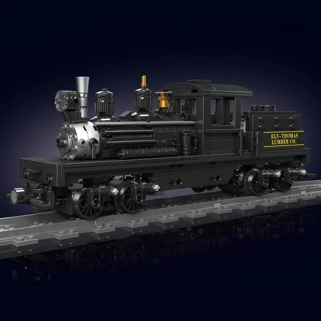 Jouet de briques de train de type Shay avec télécommande technique pour enfants, construction lomatéritive à vapeur, assemblage de nuits, cadeaux de Noël, nouveau, 880 pièces